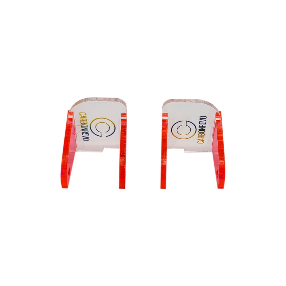 Carbonrevo cache LED avant rose translucide - paire - dualtron RAPTOR/1/2/ULTRA pour trottinette Dualtron
