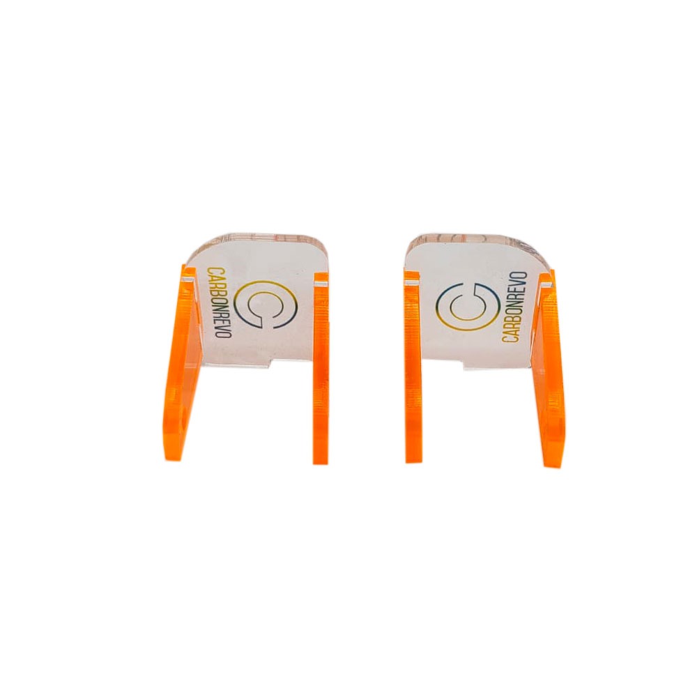 Carbonrevo cache pour LED avant orange translucide - 1 paire - dualtron raptor pour trottinette Dualtron