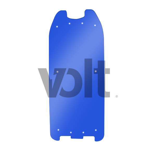 Carbon revo doublure de deck 3MM bleu translucide - dualtron 2 pour trottinette Carbon Revo