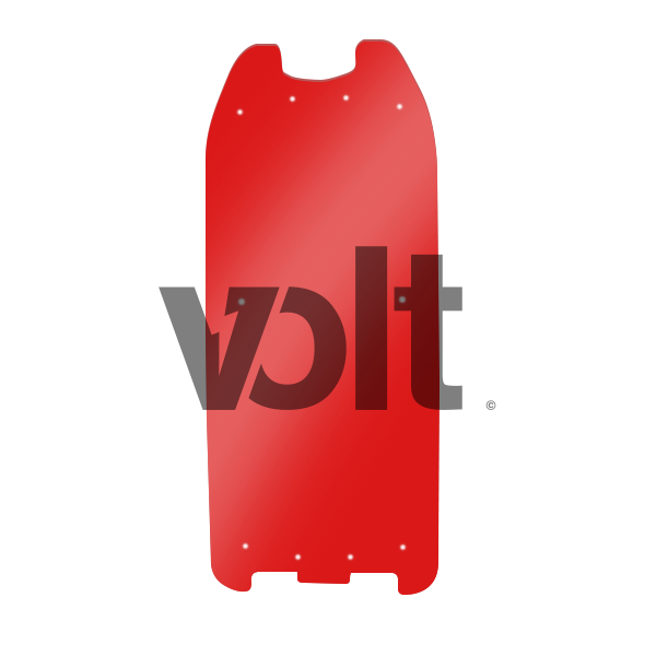 Carbon revo doublure de deck 3MM rouge translucide - dualtron 2 pour trottinette Carbon Revo