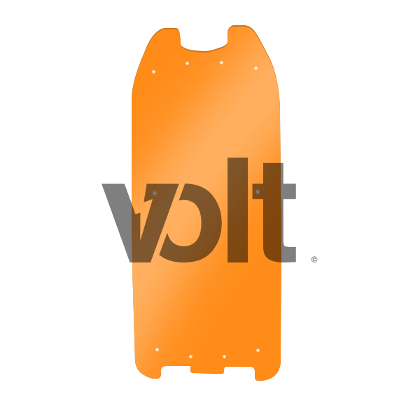 Carbon revo doublure de deck 3MM orange translucide - dualtron 2 pour trottinette Carbon Revo