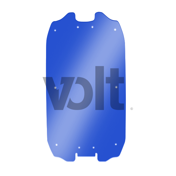 Carbon revo doublure de deck 3MM bleu translucide - dualtron ultra pour trottinette Carbon Revo