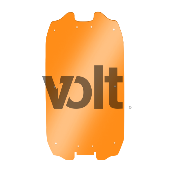 Carbon revo doublure de deck 3MM orange translucide - dualtron ultra pour trottinette Carbon Revo