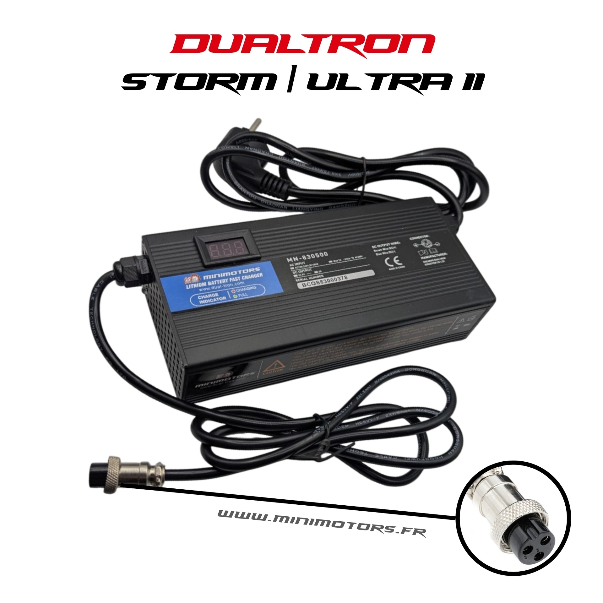 Chargeur rapide 83V5AH pour trottinette Dualtron