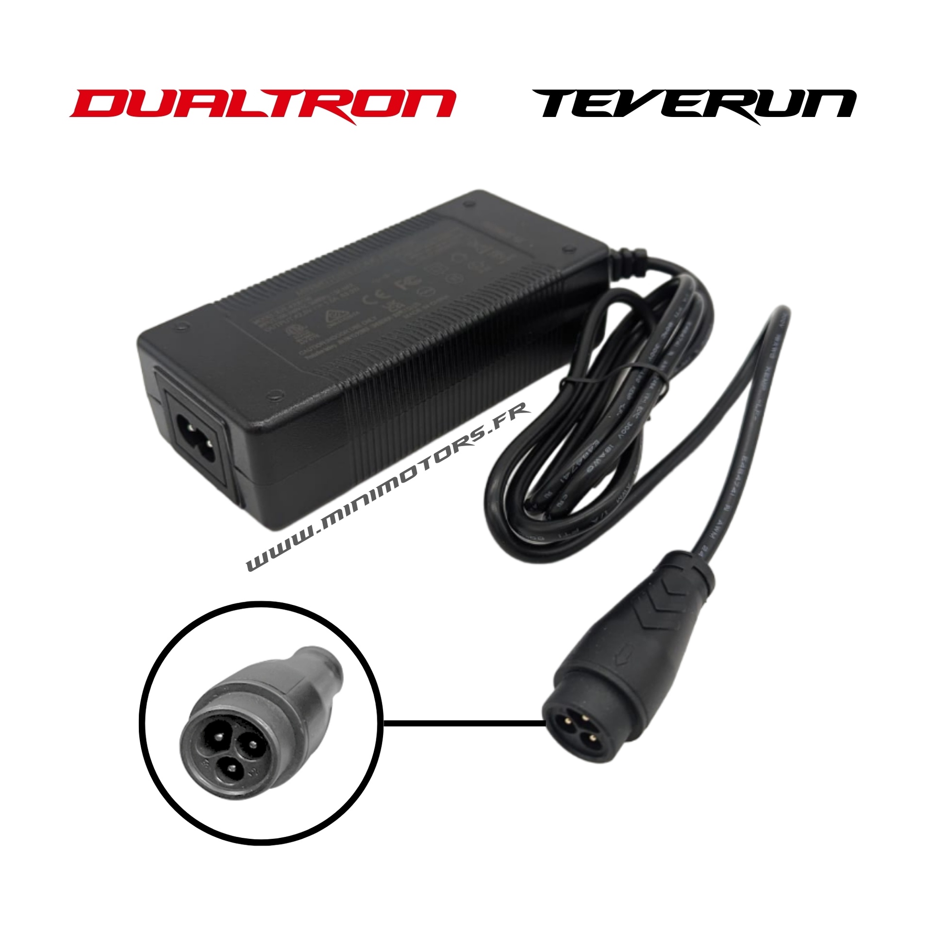 Chargeur 66.4V 1.75A V2 connecteur LP16-3P pour trottinette Dualtron