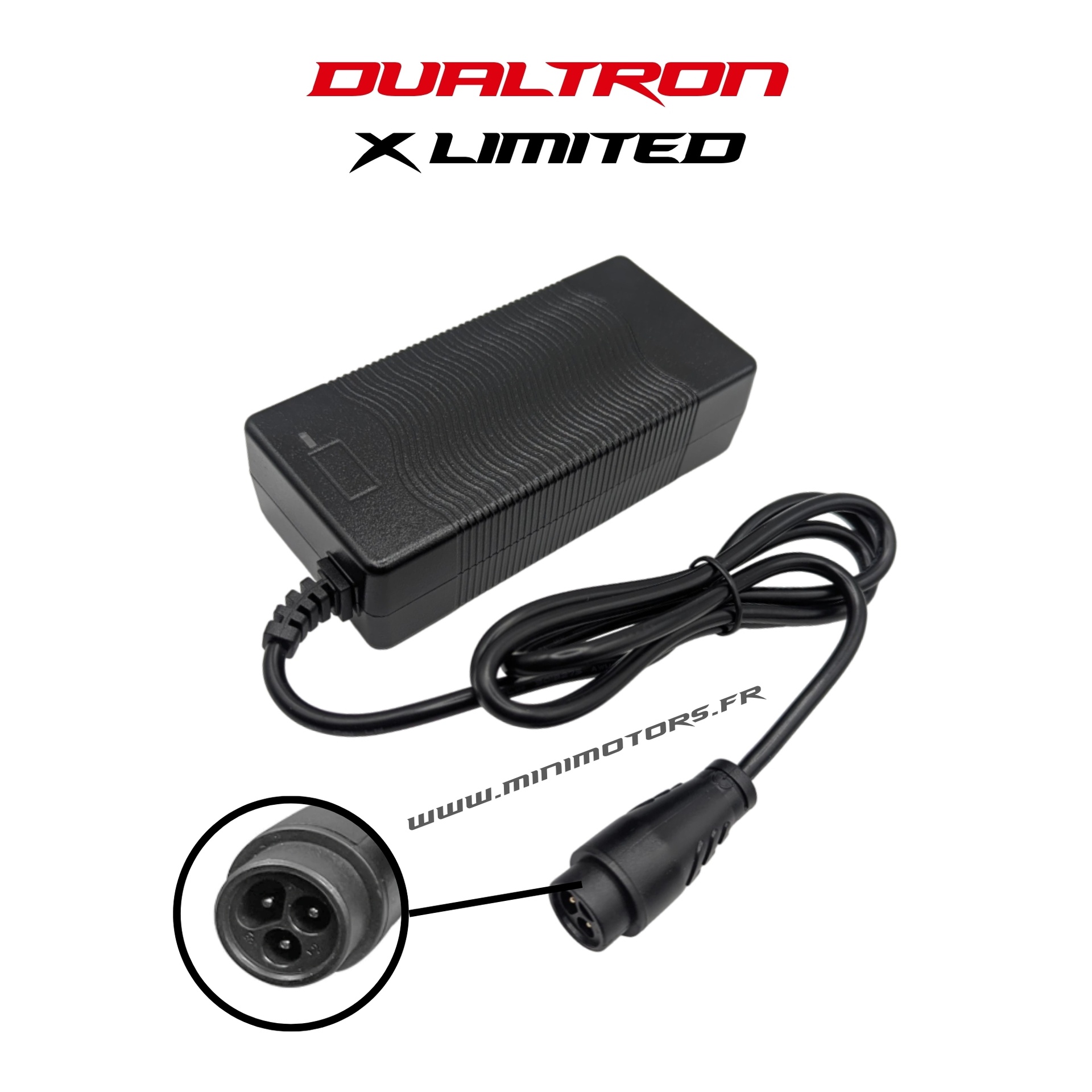 Chargeur 12.6V 5A pour trottinette Dualtron