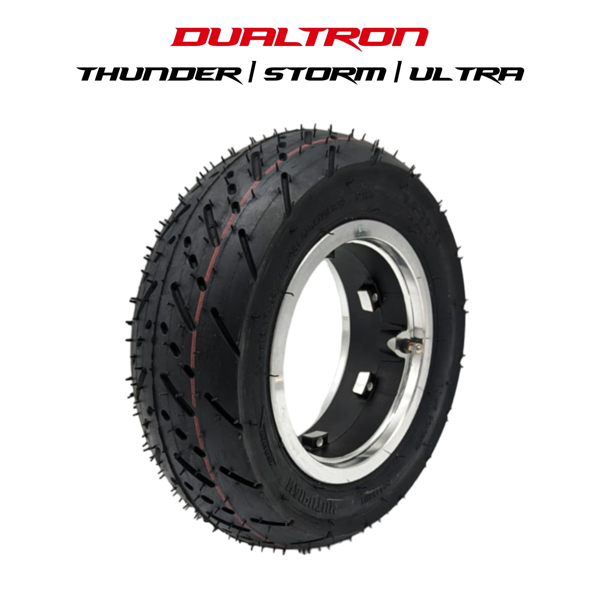 Jante ar avec pneu (anti-crevaison) pour trottinette Dualtron