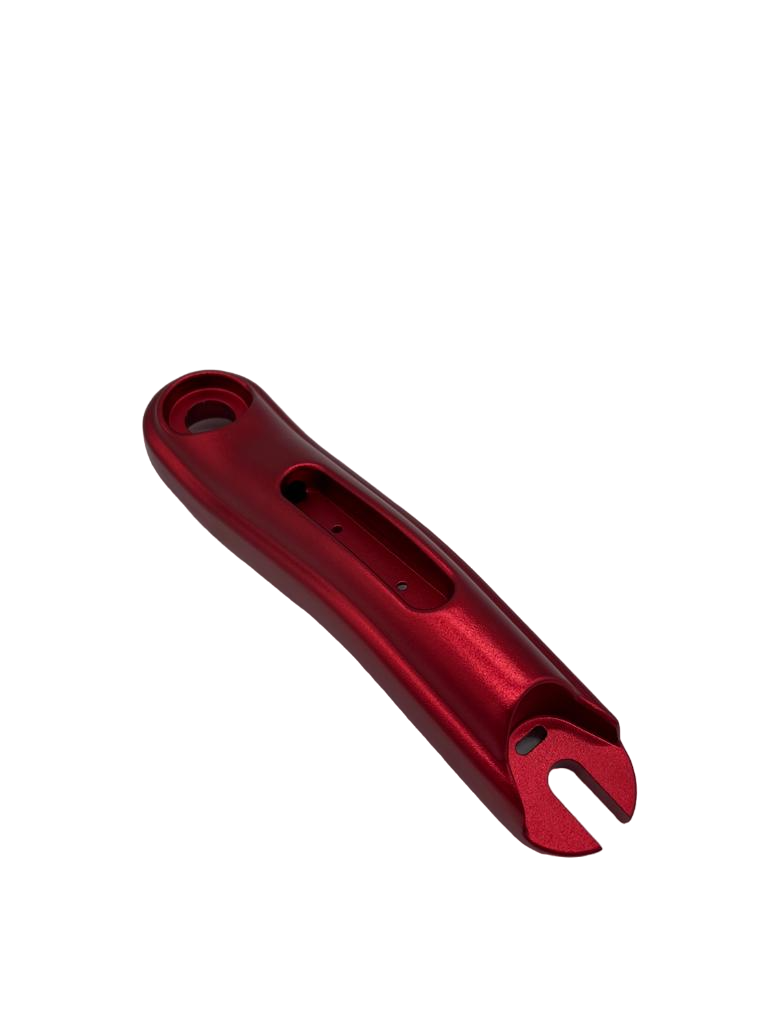 Bras de fourche gauche av rouge pour trottinette Dualtron