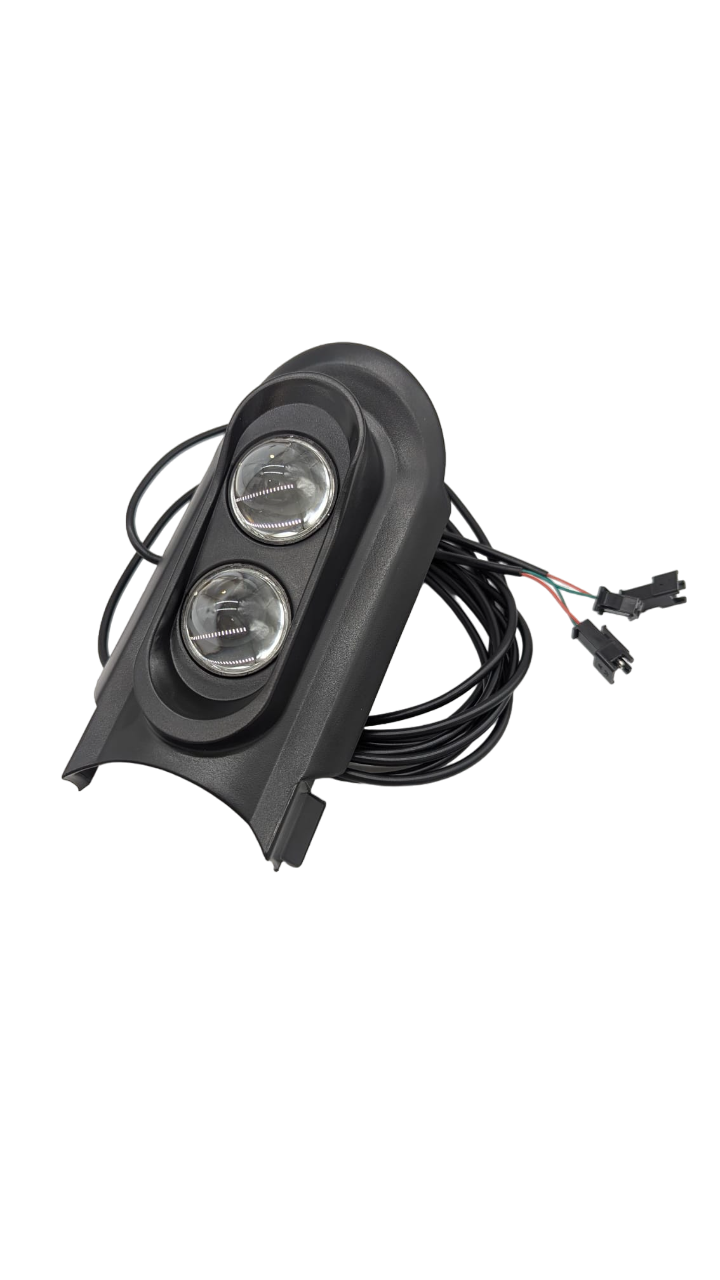 Cache phare et phare haut/bas assembles pour trottinette Dualtron