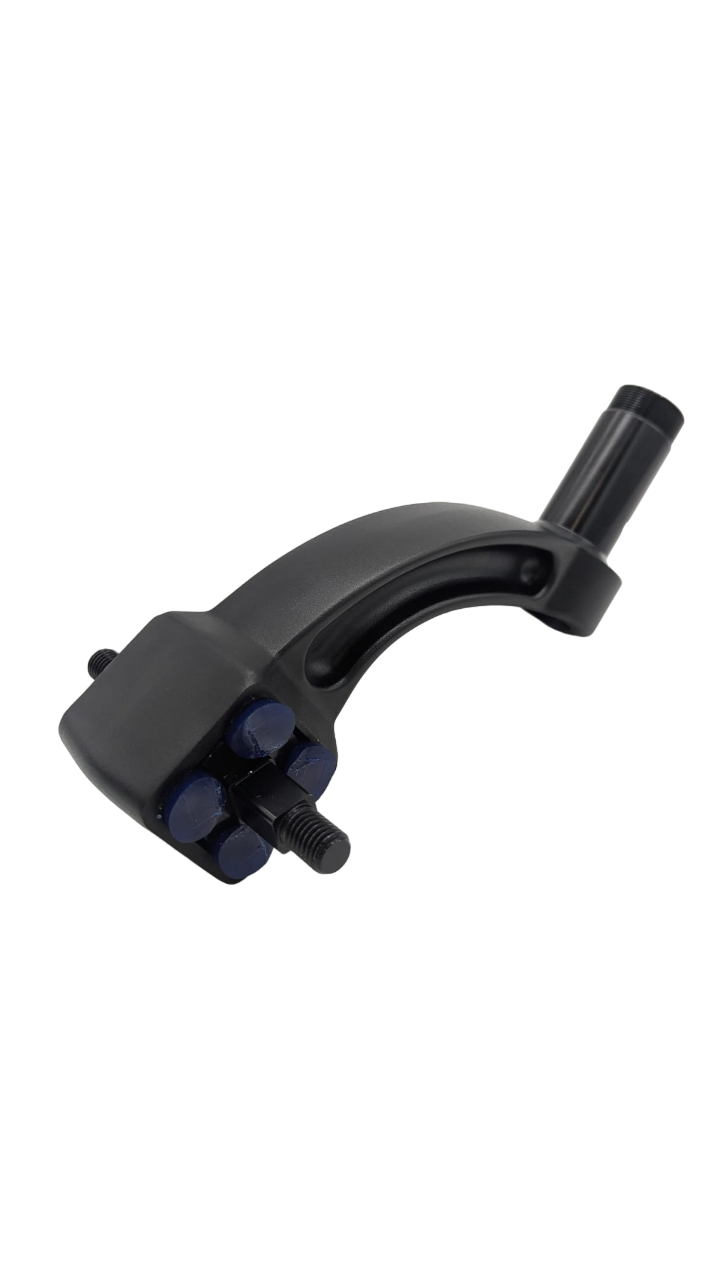 Bras oscillant assemble avec suspension bleu pour trottinette Dualtron
