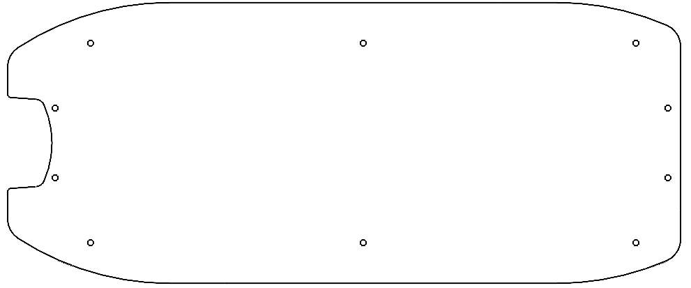 Deck (chassis : 533x188x84 mm) pour trottinette Dualtron
