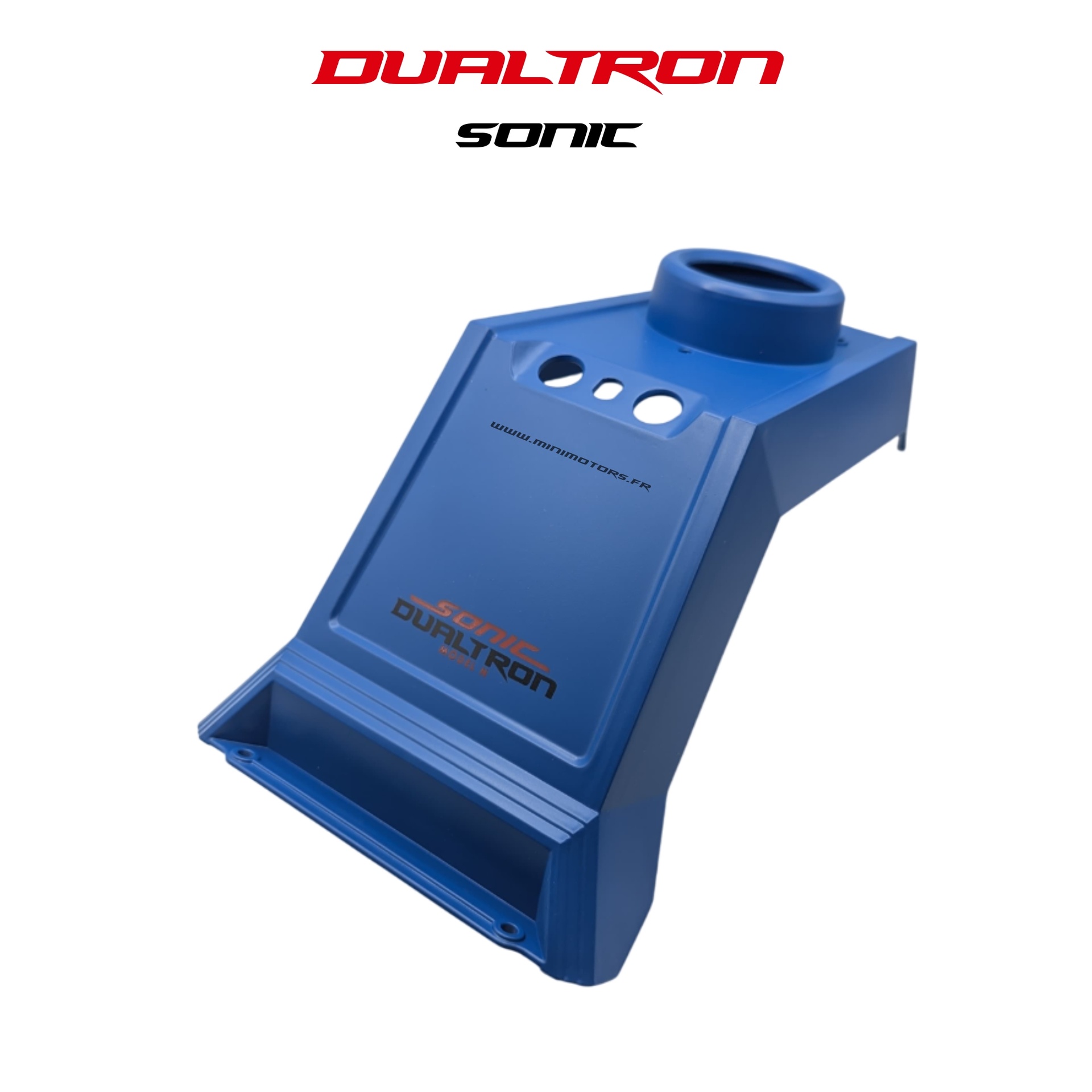 Cache bras de direction bleu pour trottinette Dualtron