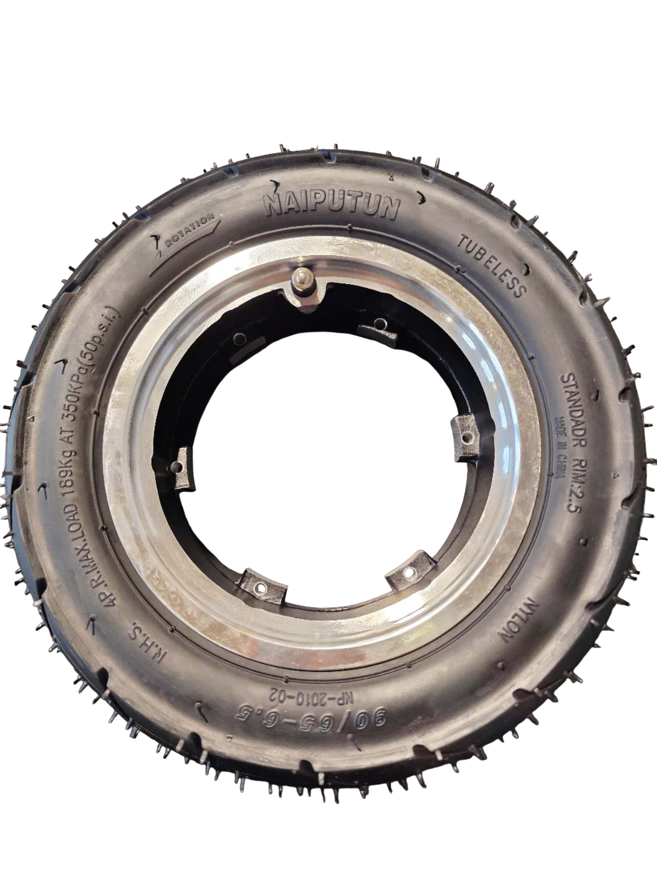 Jante avant avec pneu (anti-crevaison) pour trottinette Dualtron