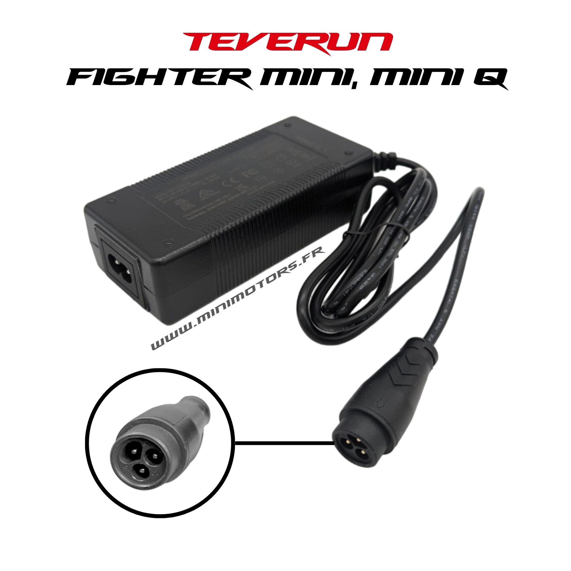 Chargeur 58.8V 2A pour trottinette Teverun