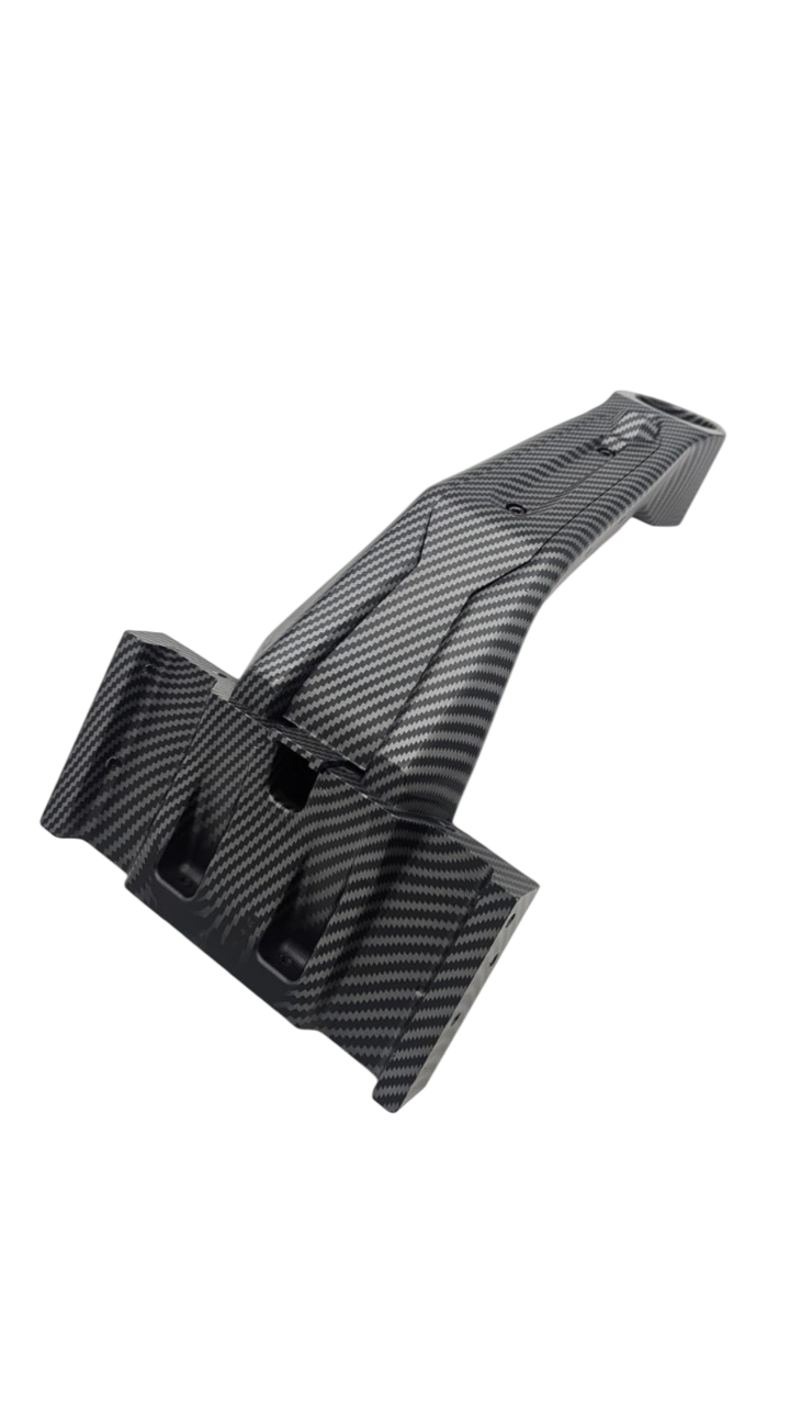 Dessus bras de fourche effet carbone pour trottinette Teverun