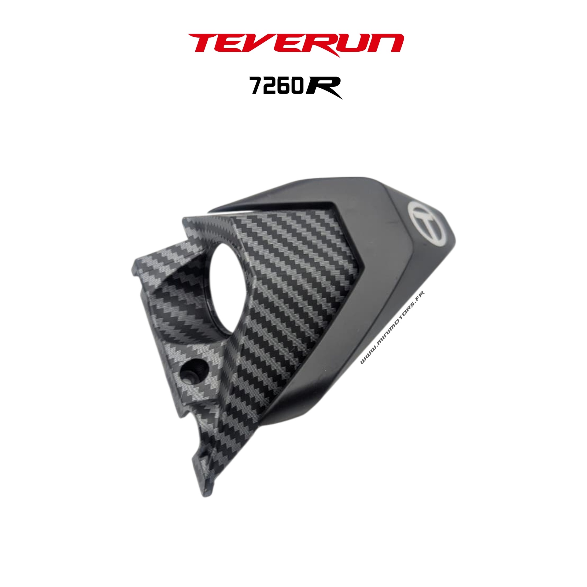 Cache LED lateral av gauche ou ar droit effet carbone pour trottinette Teverun