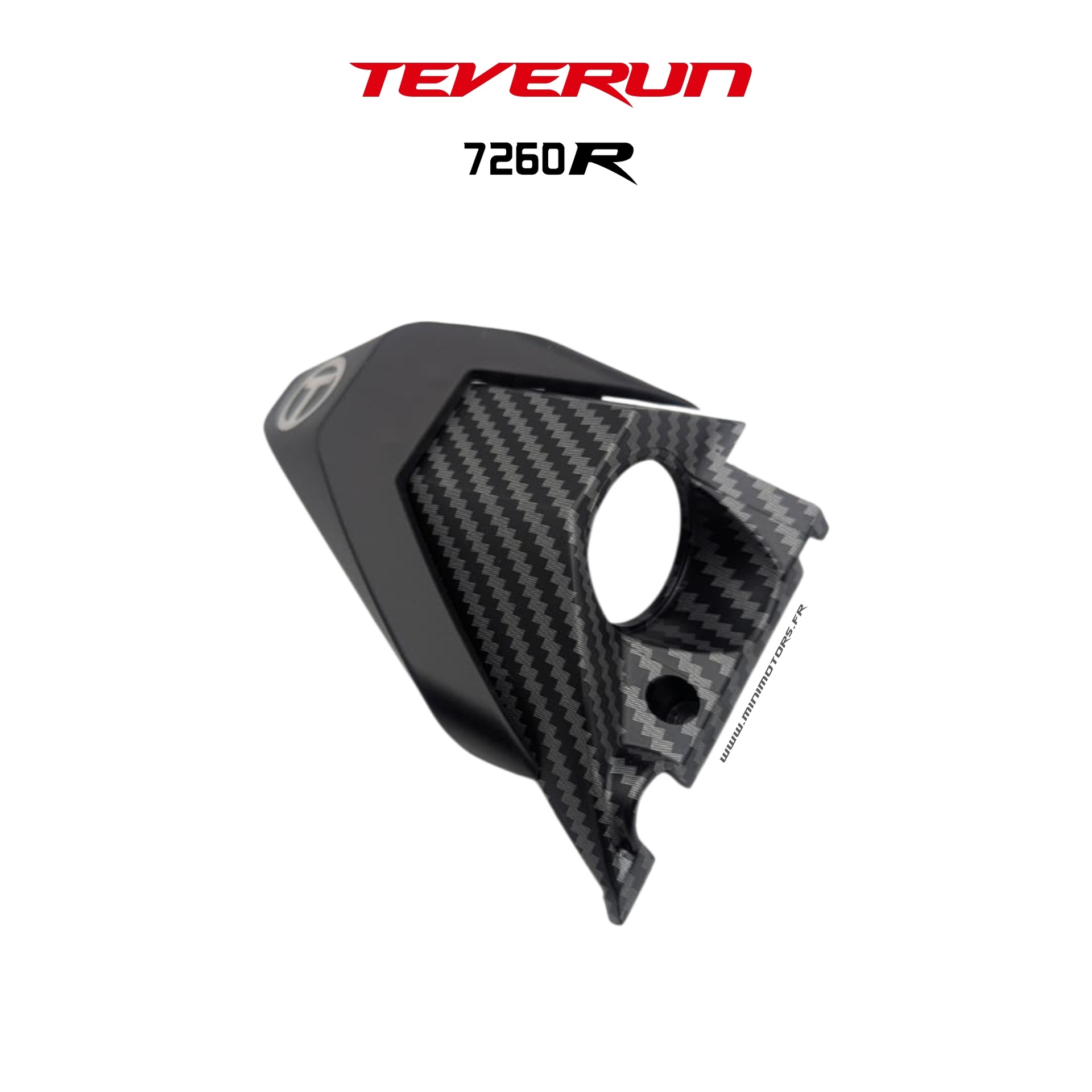 Cache LED lateral av droit ou ar gauche effet carbone pour trottinette Teverun