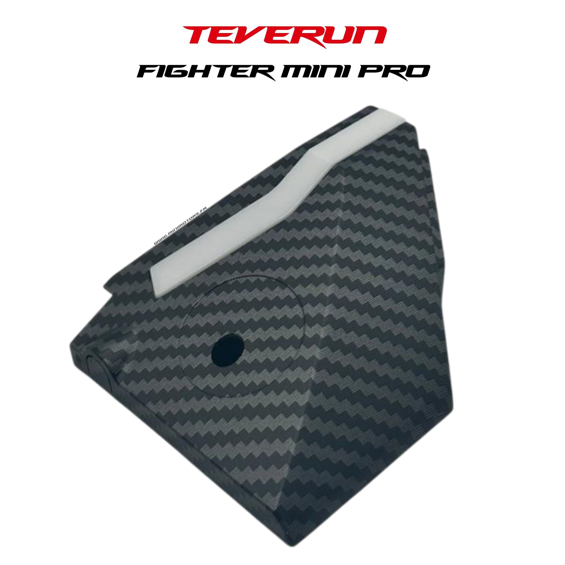 Cache protection LED deck av gauche / ar droit effet carbone pour trottinette Teverun