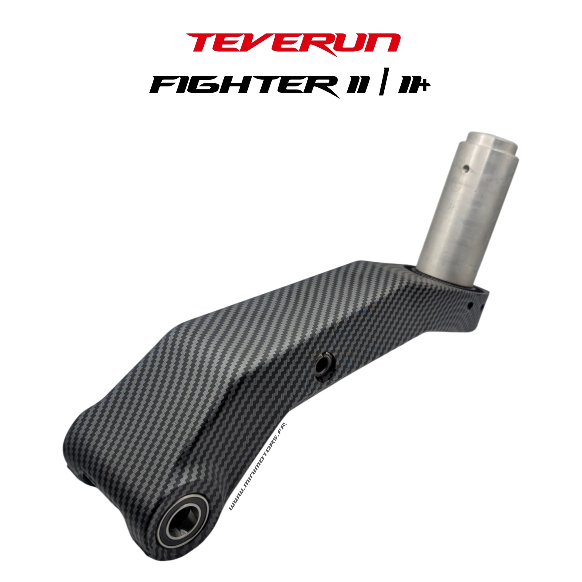 Bras de direction inferieur effet carbone pour trottinette Teverun